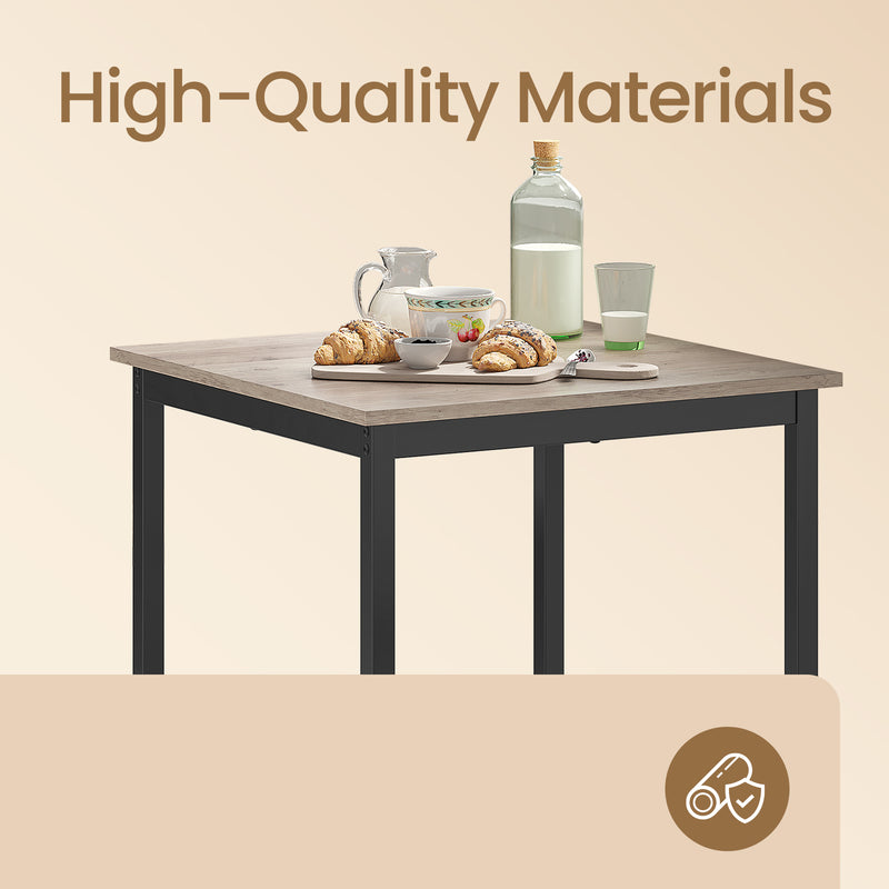 Tall Bar Table for Breakfast and Dining with Sturdy Frame and Rustic Finish by Vasagle