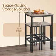 Tall Bar Table for Breakfast and Dining with Sturdy Frame and Rustic Finish by Vasagle