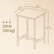 Tall Bar Table for Breakfast and Dining with Sturdy Frame and Rustic Finish by Vasagle
