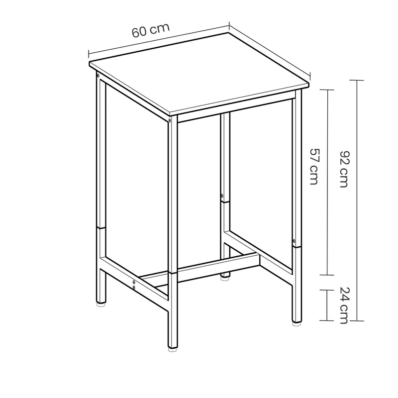 Tall Bar Table for Kitchen or Dining Room Ideal for Breakfast and Small Spaces by Vasagle