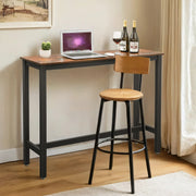 Vasagle Narrow Bar Table for Dining or Kitchen Small Space Saving Design 120x40x100cm VASAGLE