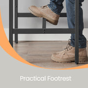 Tall Breakfast Bar Table for Kitchen or Dining Room with Sturdy Metal Frame by Vasagle