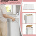 Foldable Bamboo Laundry Hamper with Lid and 3 Handles 72L Storage Basket by Songmics