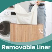 100L Laundry Basket with Dual Sorting Compartments for Dirty Clothes by Songmics