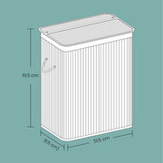 100L Laundry Basket with Dual Sorting Compartments for Dirty Clothes by Songmics
