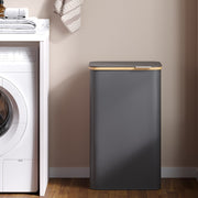 Large Laundry Hamper with Lid 90L Foldable Basket for Clothes and Towels by Songmics