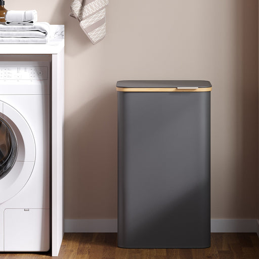Large Laundry Hamper with Lid 90L Foldable Basket for Clothes and Towels by Songmics