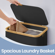 Large Laundry Hamper with Lid 90L Foldable Basket for Clothes and Towels by Songmics
