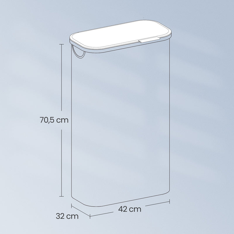 Large Laundry Hamper with Lid 90L Foldable Basket for Clothes and Towels by Songmics