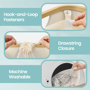 Large 90L Laundry Hamper with Lid Foldable Basket for Clothes Storage by Songmics