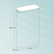 Large 90L Laundry Hamper with Lid Foldable Basket for Clothes Storage by Songmics