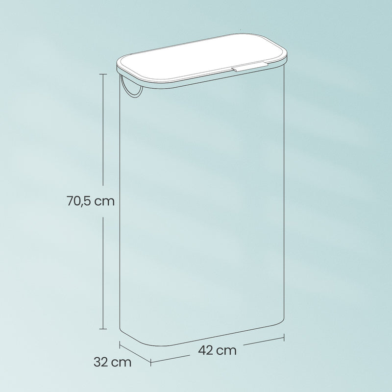 Large 90L Laundry Hamper with Lid Foldable Basket for Clothes Storage by Songmics