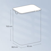 Large 2 Section Laundry Hamper with Lid 130L Capacity for Sorting Clothes by Songmics