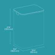 130L Large Laundry Basket with Lid and Dual Compartments for Sorting Clothes by Songmics
