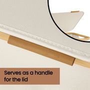 Large 2 Section Laundry Basket with Lid 130L Foldable Hamper for Sorting Clothes by Songmics