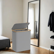 Large 150L 3 Section Laundry Hamper with Lid for Sorting Clothes by Songmics