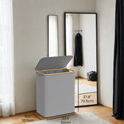 Large 150L 3 Section Laundry Hamper with Lid for Sorting Clothes by Songmics