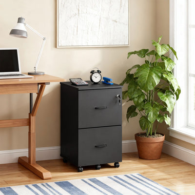Mobile 2-Drawer Filing Cabinet and Printer Stand with Lock by Vasagle VASAGLE