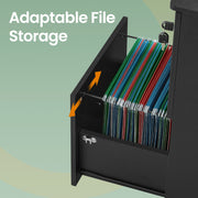 Mobile 2-Drawer Filing Cabinet and Printer Stand with Lock by Vasagle VASAGLE