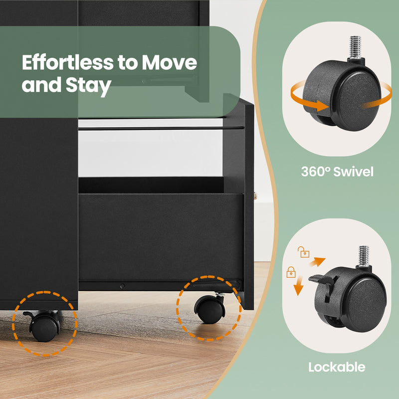 Mobile 2-Drawer Filing Cabinet and Printer Stand with Lock by Vasagle VASAGLE