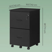 Mobile 2-Drawer Filing Cabinet and Printer Stand with Lock by Vasagle VASAGLE