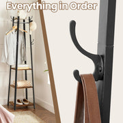 Freestanding Coat Rack with Storage Shelves and Hooks for Entryway by Vasagle VASAGLE