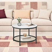 Rustic Coffee Table with Storage Shelf for Living Room or Lounge by Vasagle