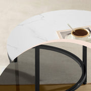 Rustic Coffee Table with Storage Shelf for Living Room or Lounge by Vasagle