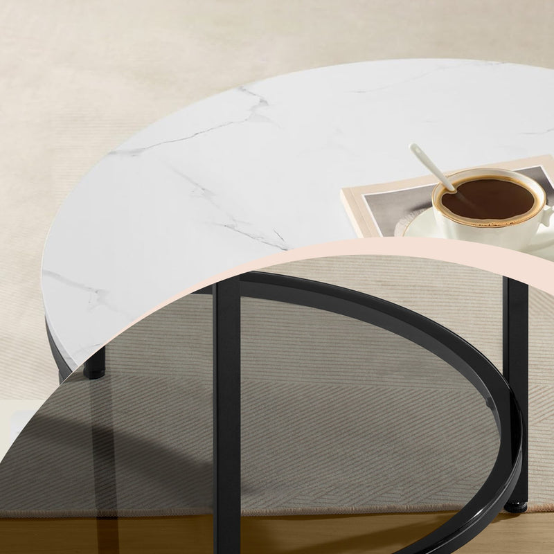 Rustic Coffee Table with Storage Shelf for Living Room or Lounge by Vasagle