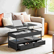 Lift Top Coffee Table with Hidden Storage and Drawers for Living Room by Vasagle
