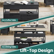 Lift Top Coffee Table with Hidden Storage and Drawers for Living Room by Vasagle