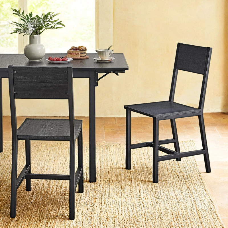 Set of 2 Upholstered Dining Chairs for Kitchen and Dining Room Comfort by Vasagle