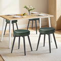 Set of 2 Upholstered Kitchen Stools in Synthetic Leather for Dining or Breakfast Bar by Vasagle