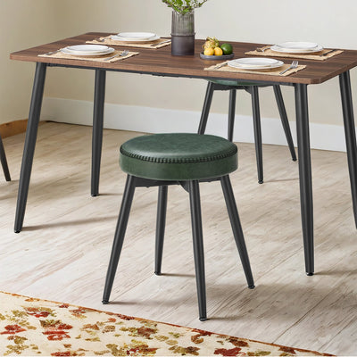 Set of 2 Upholstered Kitchen Stools in Synthetic Leather for Dining or Breakfast Bar by Vasagle