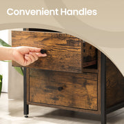 Wooden Bedside Table with Storage Shelf 45 x 45 x 60 cm for Bedroom or Living Room by Vasagle