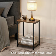 Small Side Table with Storage Shelf for Living Room or Bedroom Nightstand by Vasagle