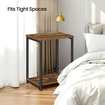 Small Side Table with Storage Shelf for Living Room or Bedroom Nightstand by Vasagle