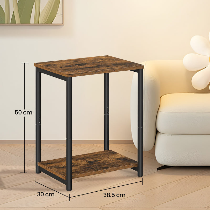 Small Side Table with Storage Shelf for Living Room or Bedroom Nightstand by Vasagle