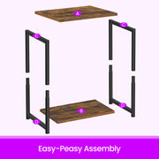 Small Side Table with Storage Shelf for Living Room or Bedroom Nightstand by Vasagle