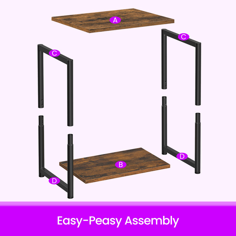 Small Side Table with Storage Shelf for Living Room or Bedroom Nightstand by Vasagle