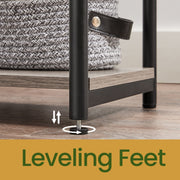 Small Wooden Side Table with Storage Shelf for Living Room or Bedroom by Vasagle