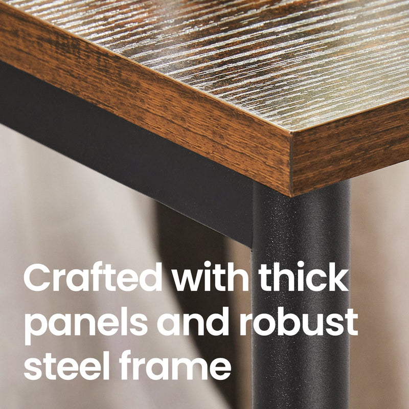 Set of 2 Two Tier Side Tables with Storage for Living Room or Bedroom by Vasagle