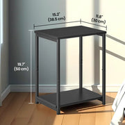 Set of 2 Two-Tier Side Tables for Living Room or Bedroom with Storage Shelves by Vasagle