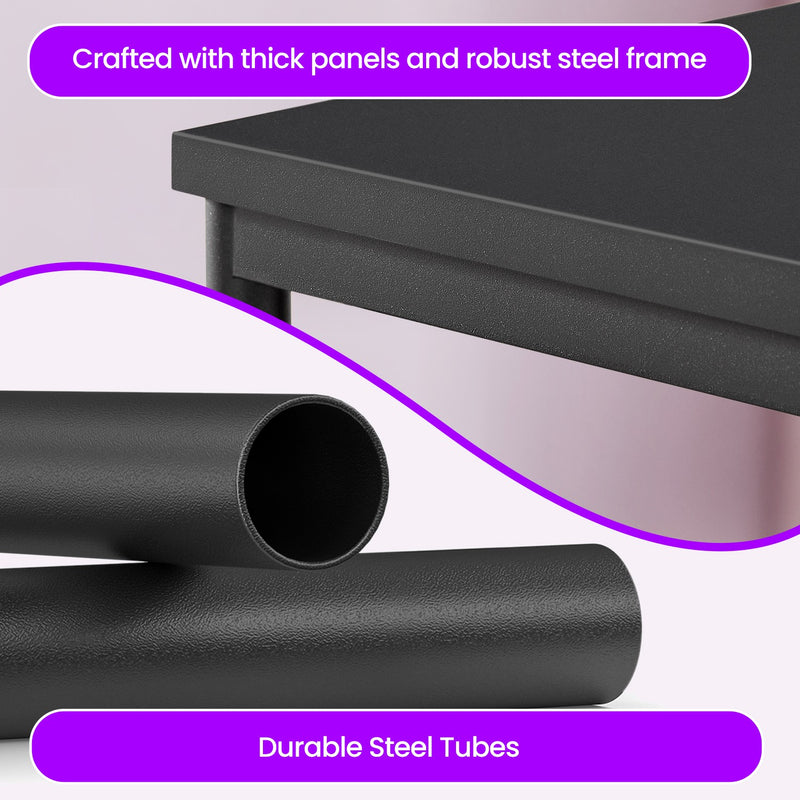 Set of 2 Two-Tier Side Tables for Living Room or Bedroom with Storage Shelves by Vasagle