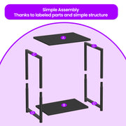 Set of 2 Two-Tier Side Tables for Living Room or Bedroom with Storage Shelves by Vasagle