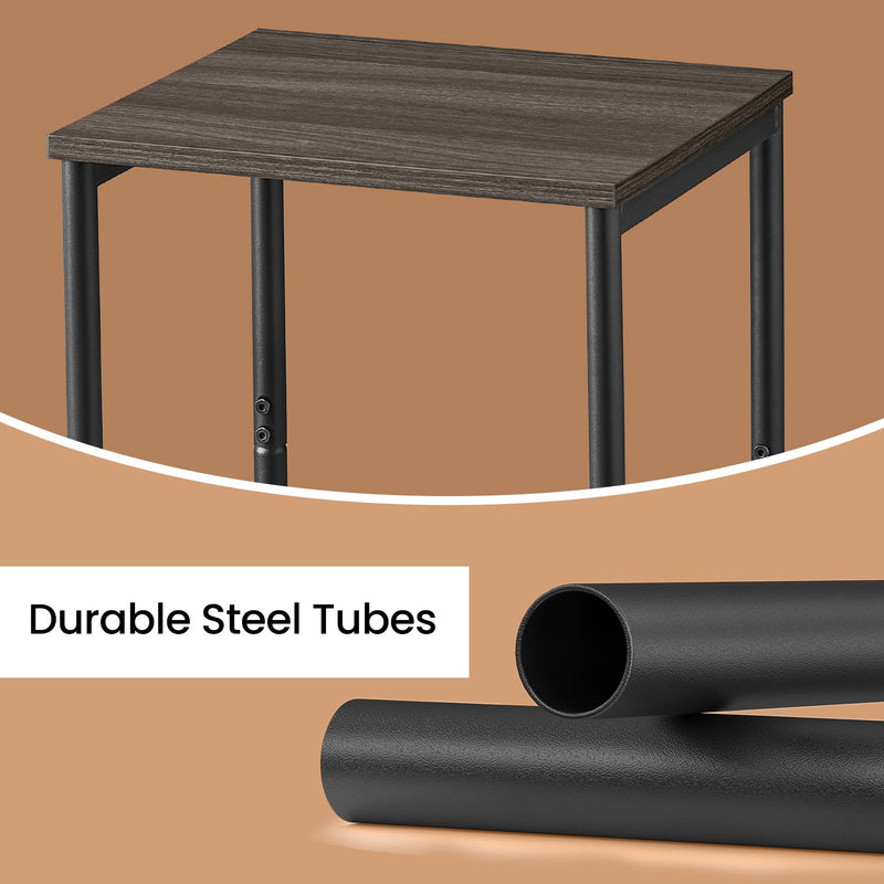 Set of 2 Two-Tier Side Tables with Storage for Living Room or Bedroom by Vasagle