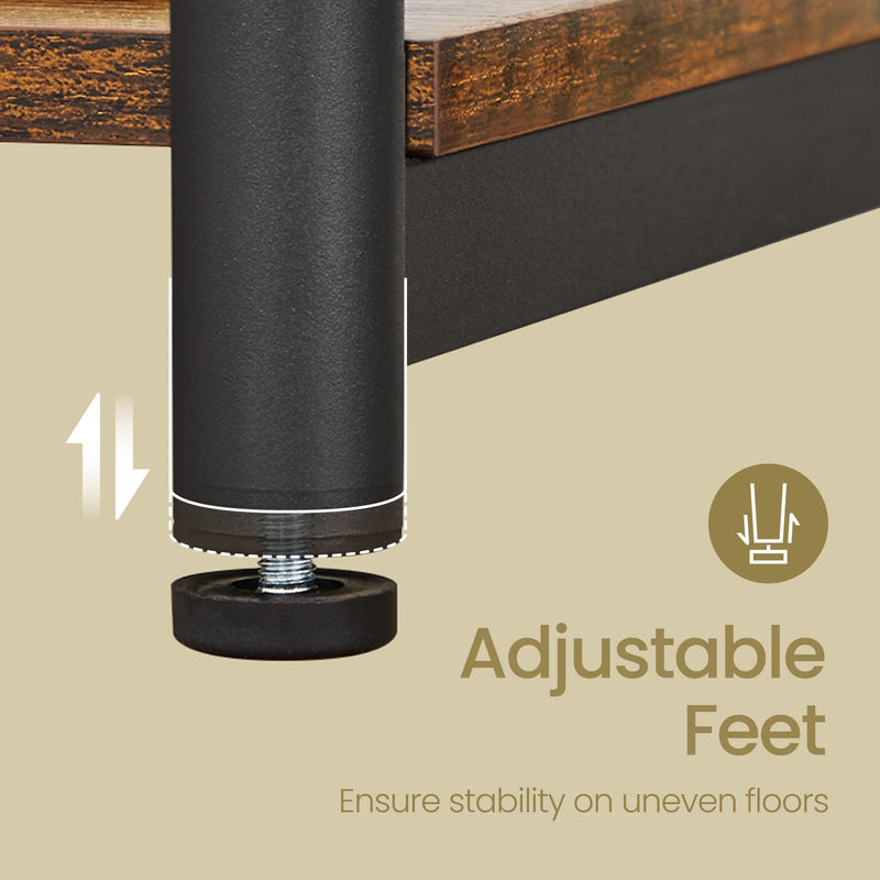 Tall Narrow Side Table with Storage Shelf for Small Spaces and Living Room by Vasagle