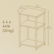 Tall Narrow Side Table with Storage Shelf for Small Spaces and Living Room by Vasagle