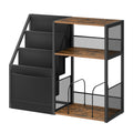 3 Tier Wooden End Table with Storage Shelves for Living Room or Record Player Stand by Vasagle VASAGLE