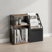 3 Tier Wooden End Table with Storage Shelves for Living Room or Record Player Stand by Vasagle VASAGLE